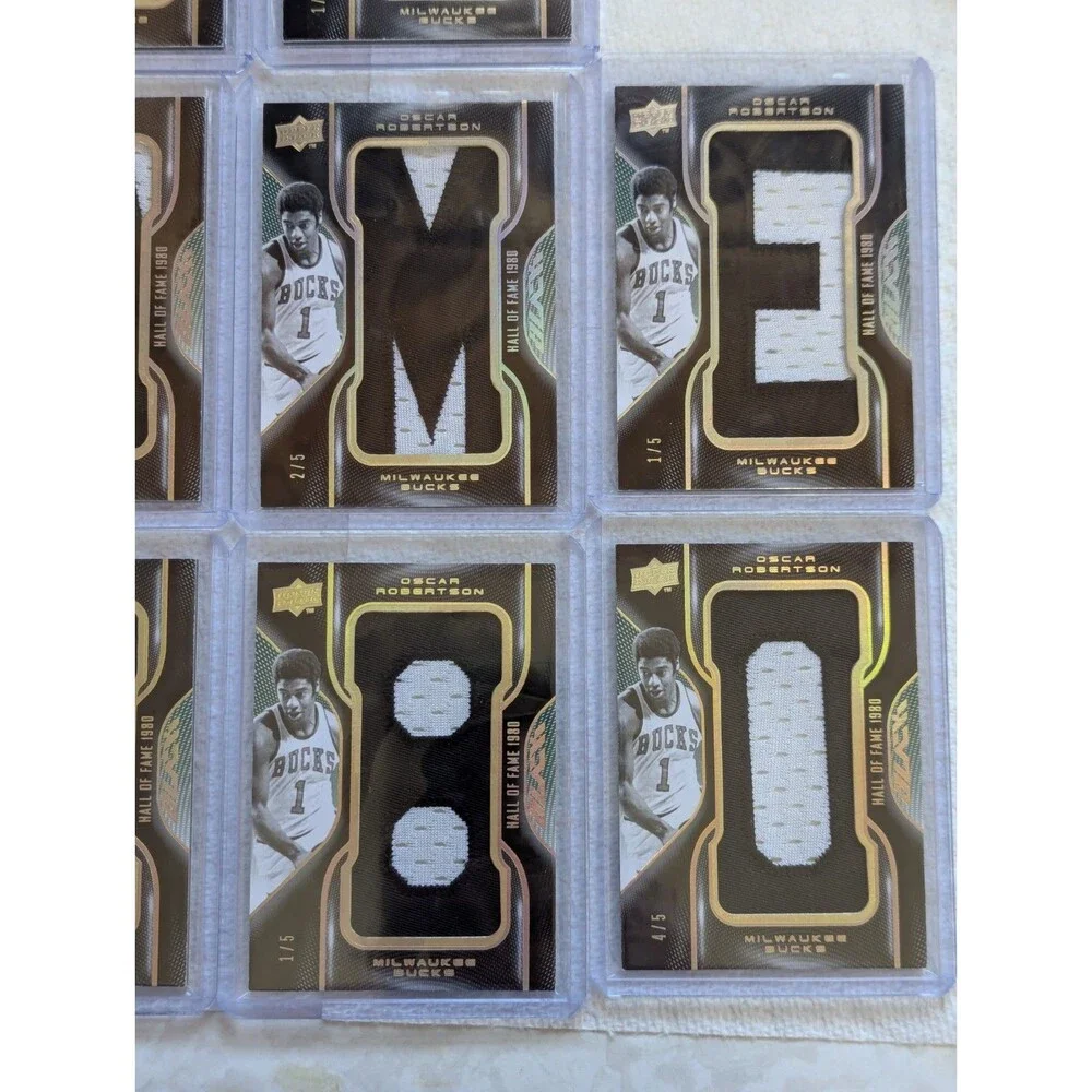 Oscar Robertson 2008-09 UD Black HOF Letters #'d/5 COMPLETE 14 CARD SET Unsigned
